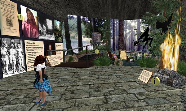  Hexenausstellung in der virtuellen Welt Metropolis Grid auf den beiden Regioneen StartPunkt und World of Seasons