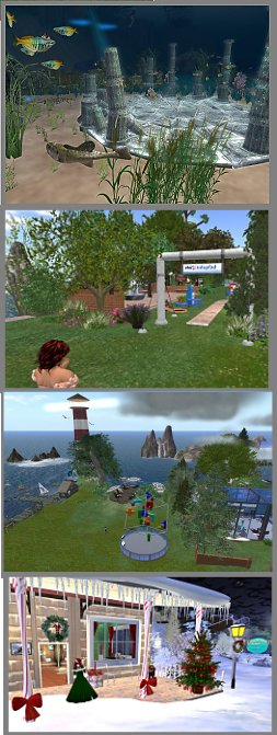 Online Landschaften in virtueller Welt