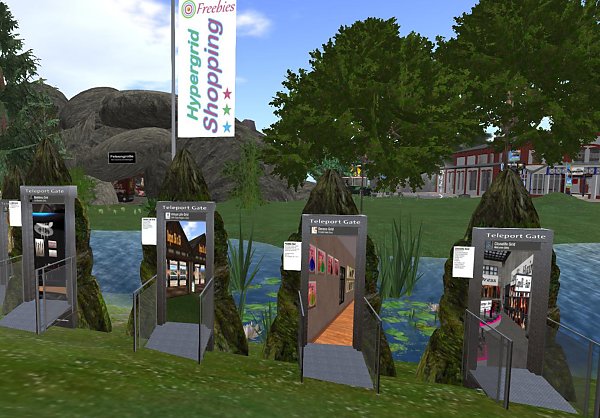 Teleportgates in virtueller Welt